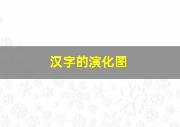 汉字的演化图