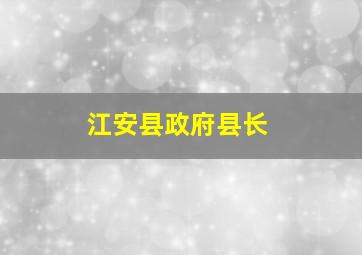 江安县政府县长