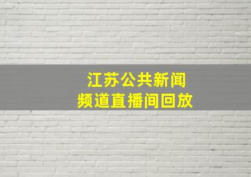 江苏公共新闻频道直播间回放