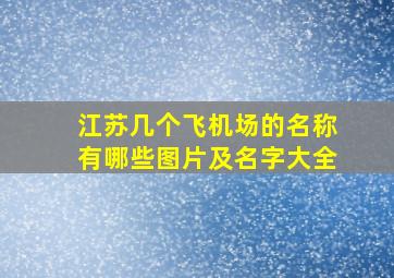 江苏几个飞机场的名称有哪些图片及名字大全