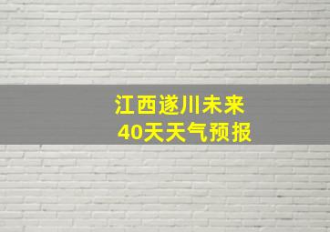 江西遂川未来40天天气预报