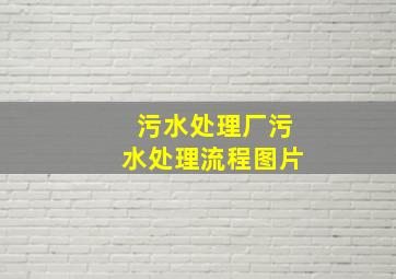 污水处理厂污水处理流程图片