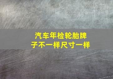 汽车年检轮胎牌子不一样尺寸一样