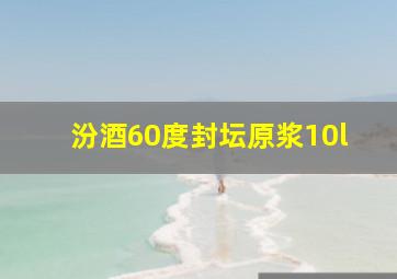 汾酒60度封坛原浆10l