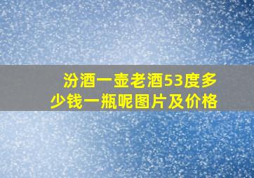 汾酒一壶老酒53度多少钱一瓶呢图片及价格