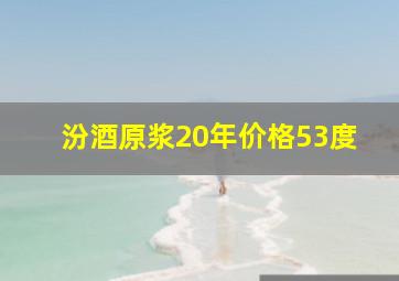 汾酒原浆20年价格53度