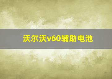 沃尔沃v60辅助电池