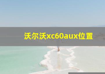 沃尔沃xc60aux位置