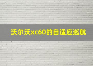 沃尔沃xc60的自适应巡航