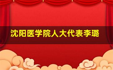 沈阳医学院人大代表李璐