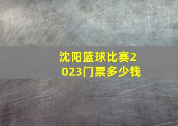 沈阳篮球比赛2023门票多少钱