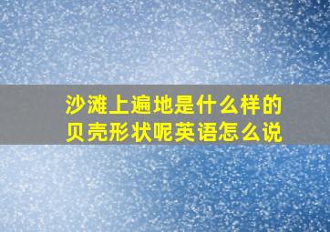 沙滩上遍地是什么样的贝壳形状呢英语怎么说