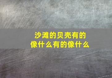 沙滩的贝壳有的像什么有的像什么