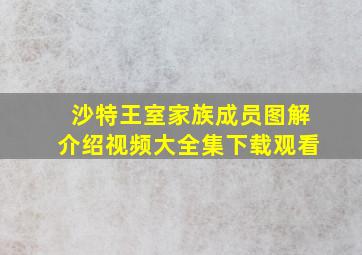 沙特王室家族成员图解介绍视频大全集下载观看