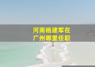 河南杨建军在广州哪里任职