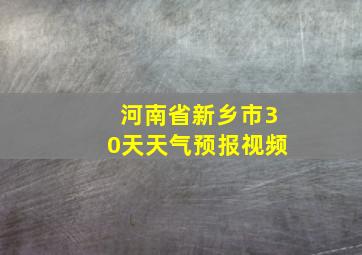 河南省新乡市30天天气预报视频