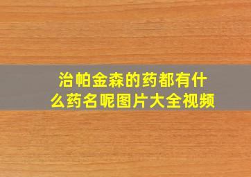 治帕金森的药都有什么药名呢图片大全视频