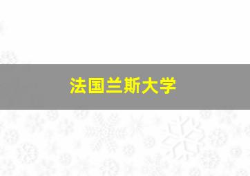 法国兰斯大学