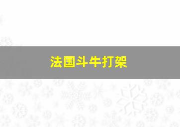 法国斗牛打架