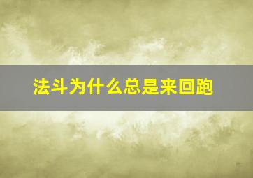 法斗为什么总是来回跑