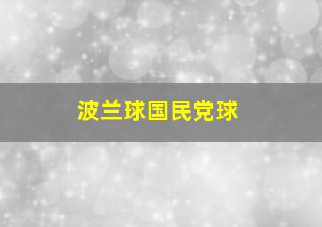 波兰球国民党球