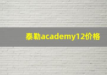 泰勒academy12价格