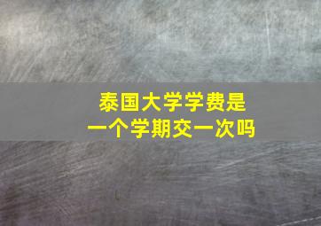 泰国大学学费是一个学期交一次吗