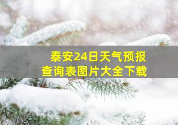 泰安24日天气预报查询表图片大全下载