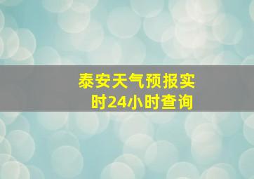 泰安天气预报实时24小时查询