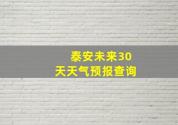 泰安未来30天天气预报查询