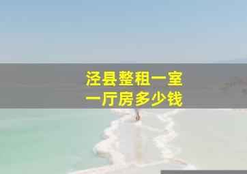 泾县整租一室一厅房多少钱