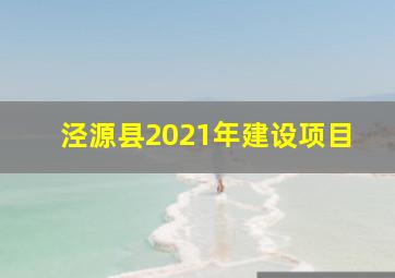 泾源县2021年建设项目