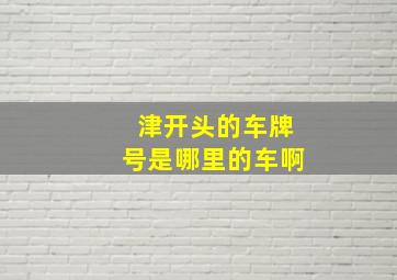 津开头的车牌号是哪里的车啊