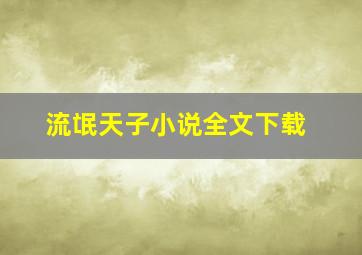 流氓天子小说全文下载