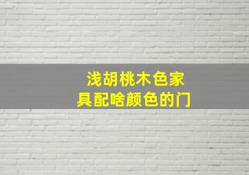 浅胡桃木色家具配啥颜色的门