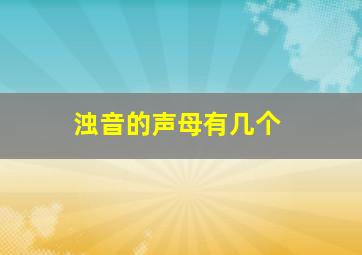 浊音的声母有几个