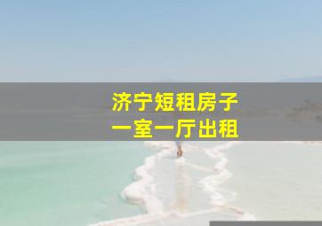 济宁短租房子一室一厅出租