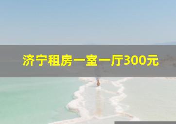 济宁租房一室一厅300元