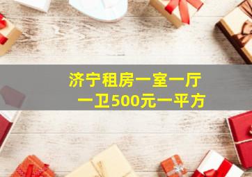 济宁租房一室一厅一卫500元一平方