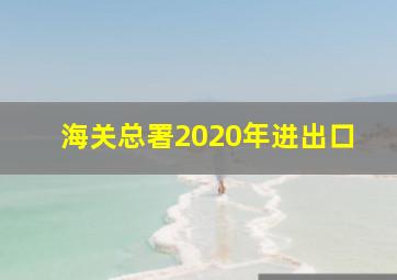 海关总署2020年进出口