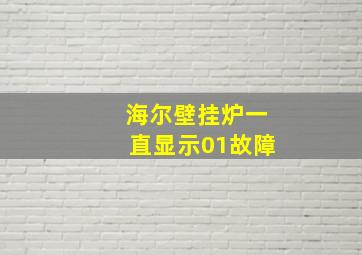 海尔壁挂炉一直显示01故障