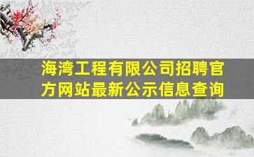 海湾工程有限公司招聘官方网站最新公示信息查询