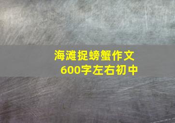 海滩捉螃蟹作文600字左右初中