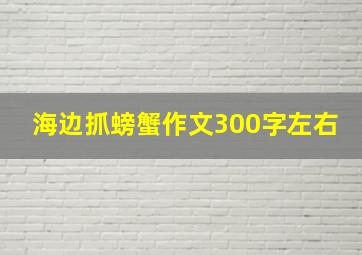 海边抓螃蟹作文300字左右