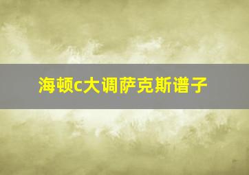 海顿c大调萨克斯谱子