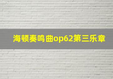 海顿奏鸣曲op62第三乐章