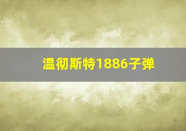 温彻斯特1886子弹