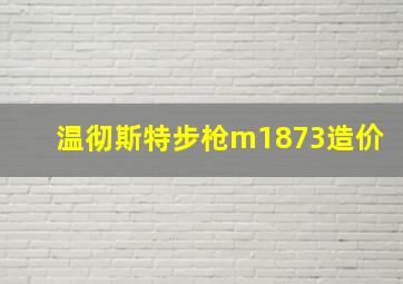 温彻斯特步枪m1873造价