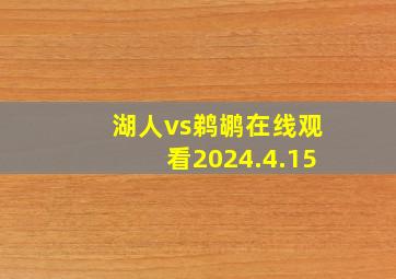 湖人vs鹈鹕在线观看2024.4.15