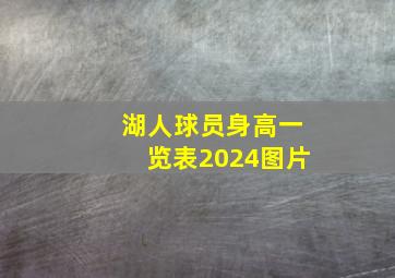 湖人球员身高一览表2024图片